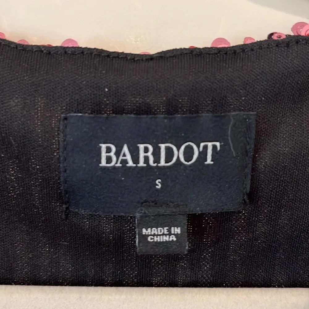 BARDOT Stripe Sequin Bellissa Dress in Multi Pink S NWOT Holiday Cocktail Semi - Picture 5 of 8